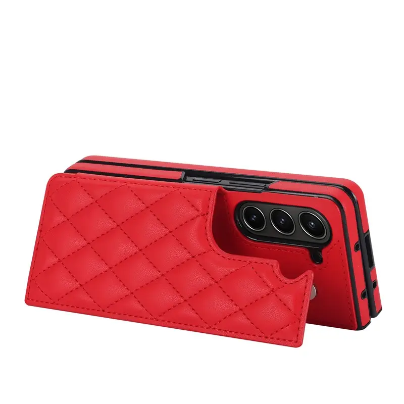 Samsung Z Fold6 Leather Phone Case Double Buckle