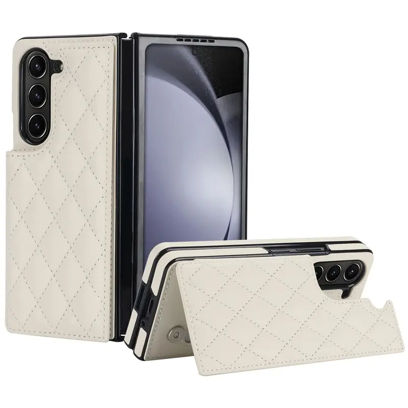 Samsung Z Fold6 Leather Phone Case Double Buckle