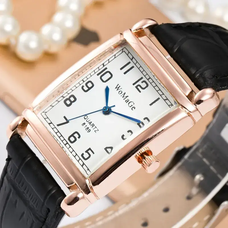Womage Rectangular Quartz Watch for Women - Image 10