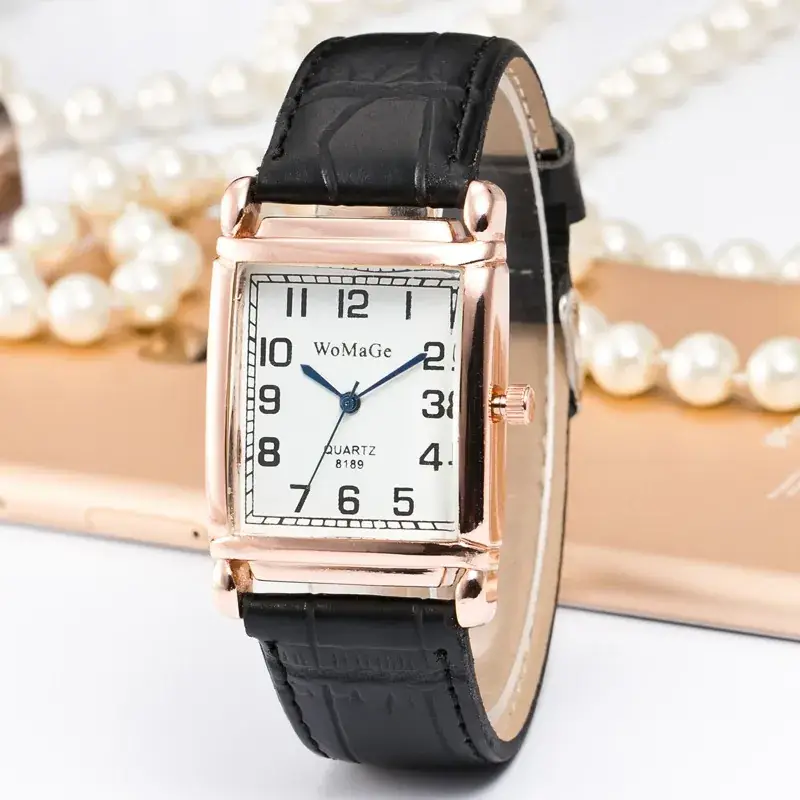 Womage Rectangular Quartz Watch for Women - Image 3