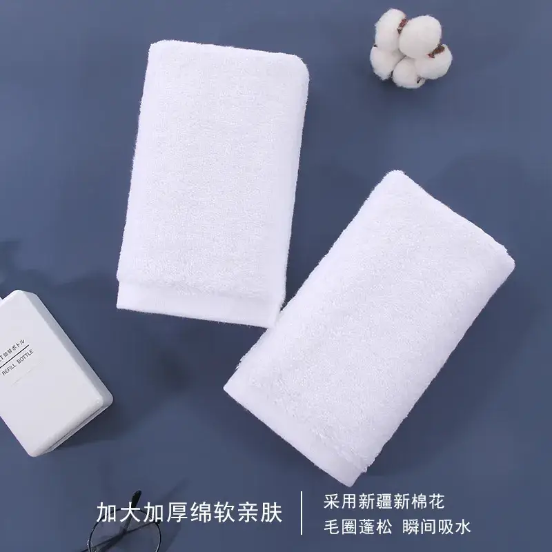 Pure Cotton Thickened White Towels 16 Count - Image 4