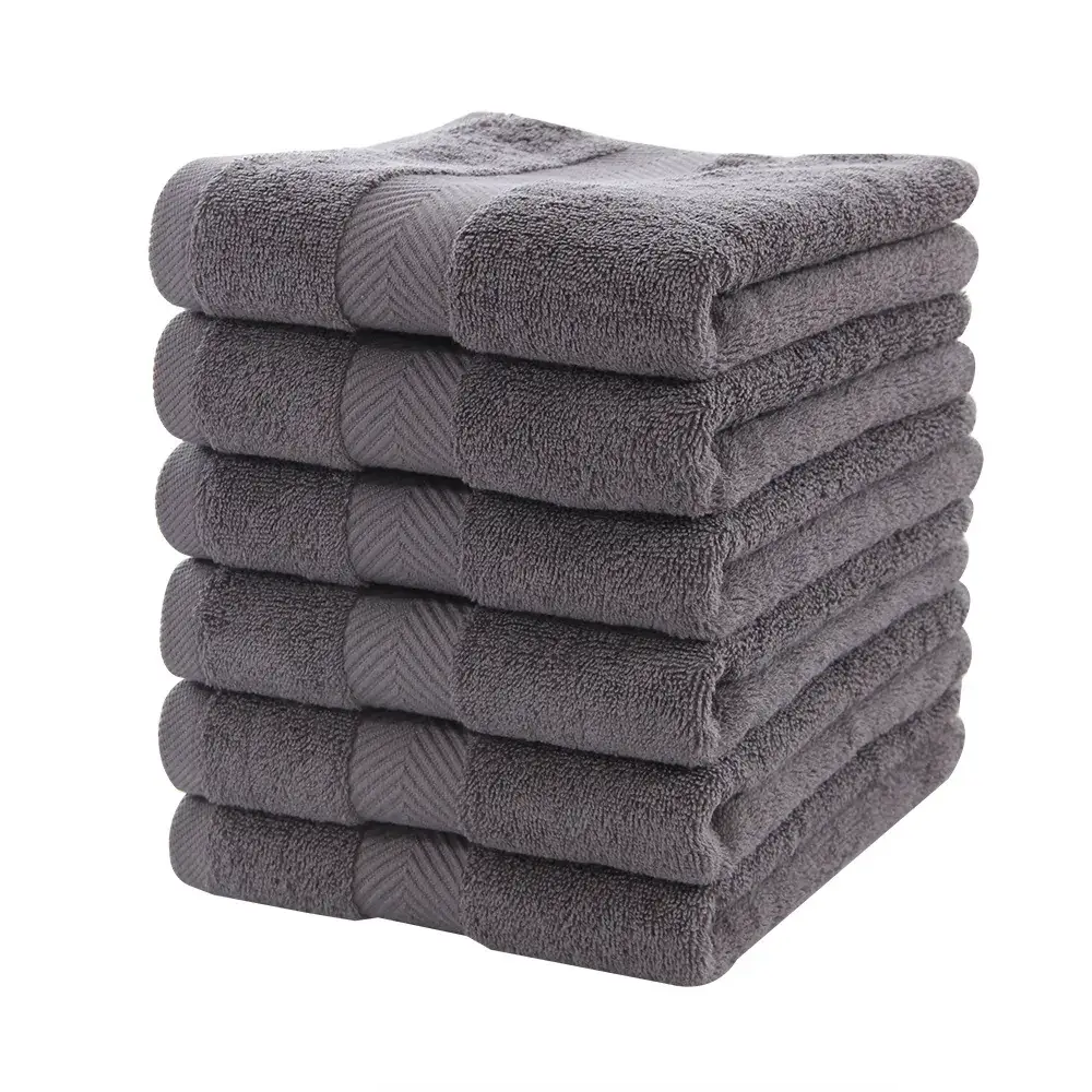 Pure Cotton Thickened White Towels 16 Count - Image 2