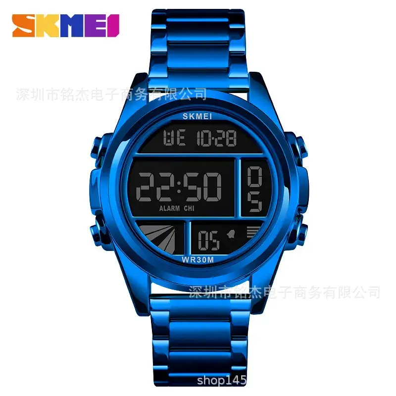 SKMEI Men's Digital Watch Black Steel Band Waterproof - Image 7