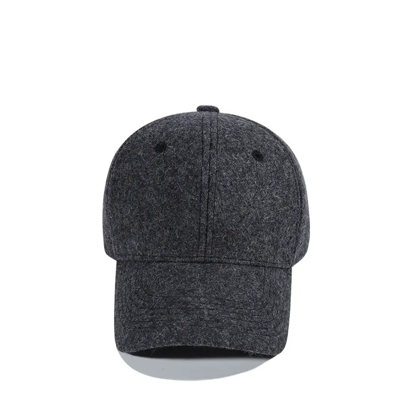 Gray Wool Raccoon Cap XL Thick Winter