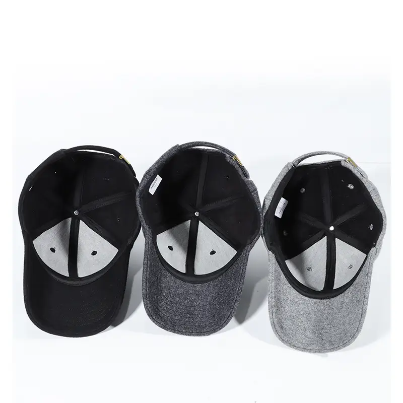 Gray Wool Raccoon Cap XL Thick Winter