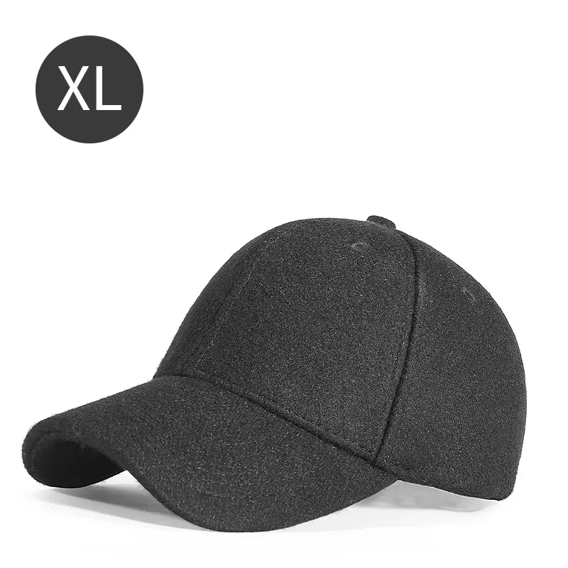 Gray Wool Raccoon Cap XL Thick Winter