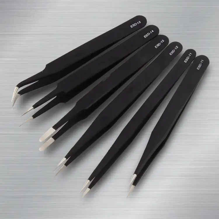 Stainless Steel ESD Tweezers ESD-15 - Image 2