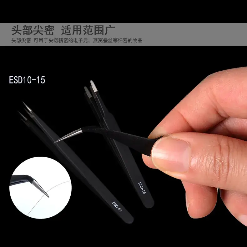 Stainless Steel ESD Tweezers ESD-15 - Image 4