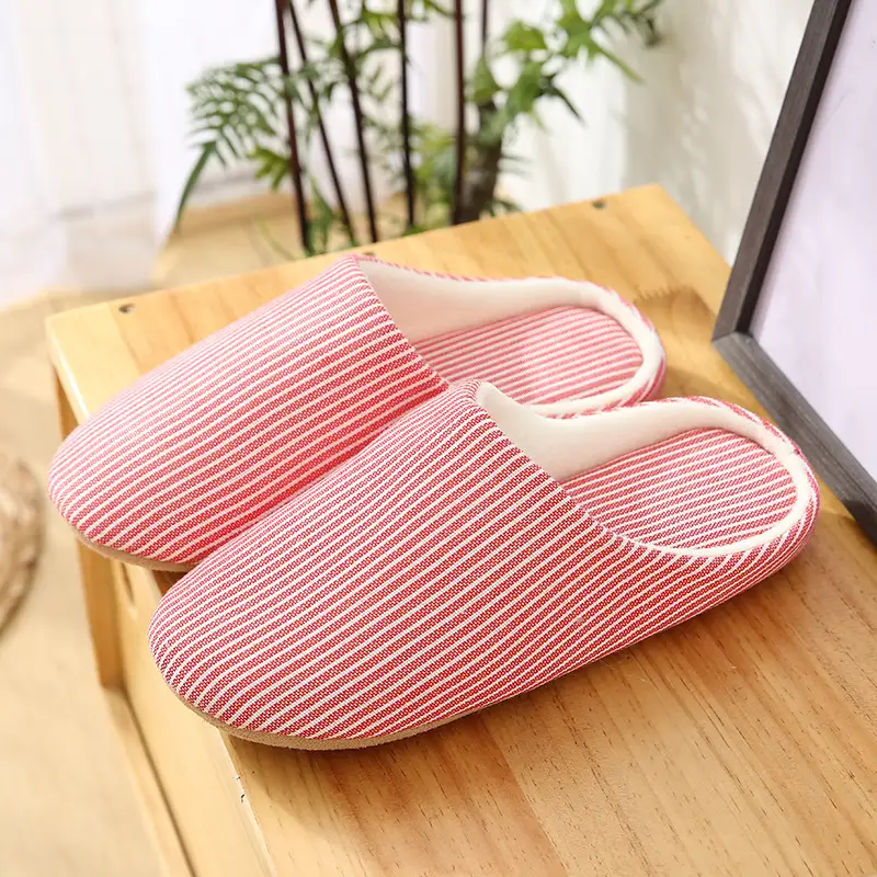 Machine washable soft bottom Japanese style home wooden floor silent indoor slippers spring, summer, autumn and winter men's and women's cotton slippers - Image 3