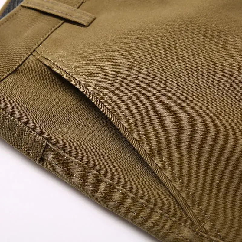 Autumn Winter Men's High Waist Business Pants Brown - Image 10