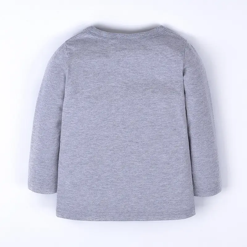Autumn New Long Sleeve Boys T-Shirt Gray - Image 2