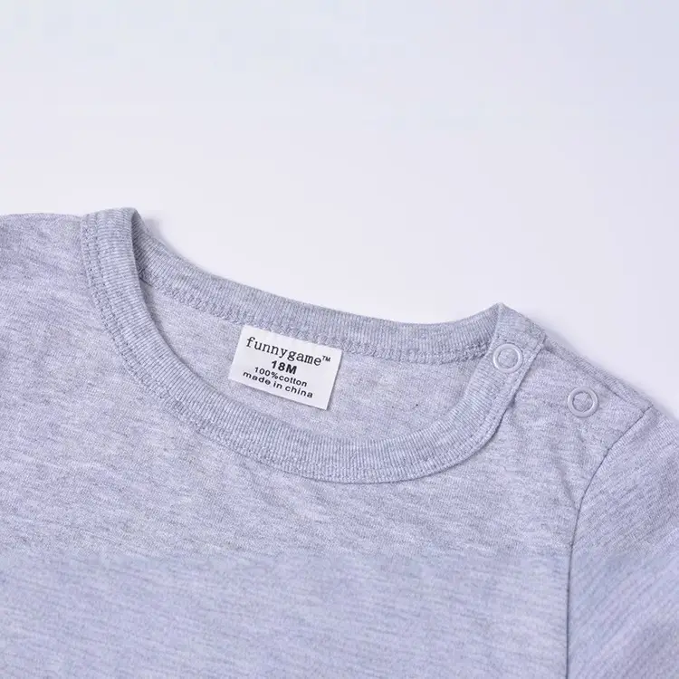 Autumn New Long Sleeve Boys T-Shirt Gray - Image 3