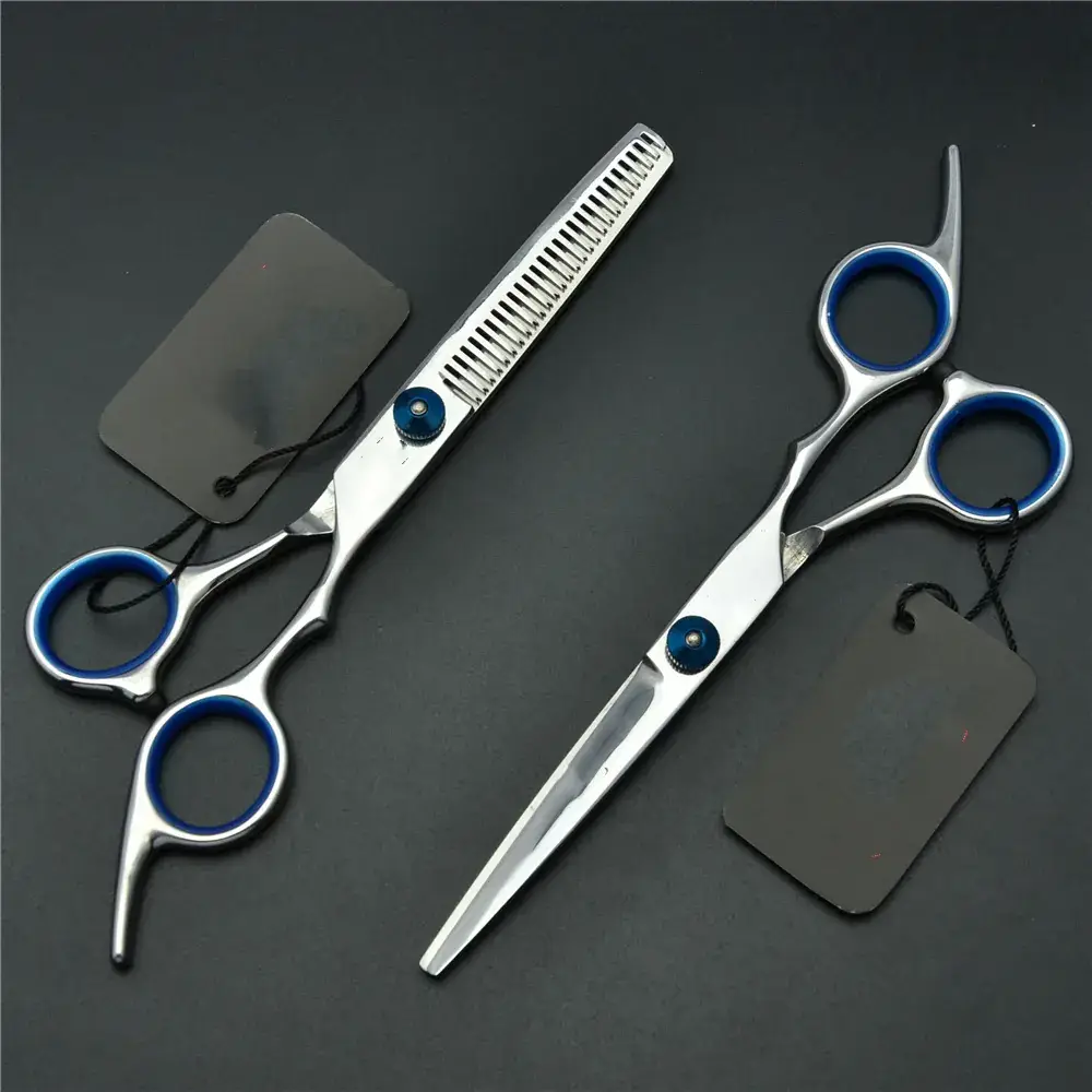 6.0 Inch Hair Clippers Apprentice Barber Scissors Flat Cut Tooth Bangs Thin - Image 2
