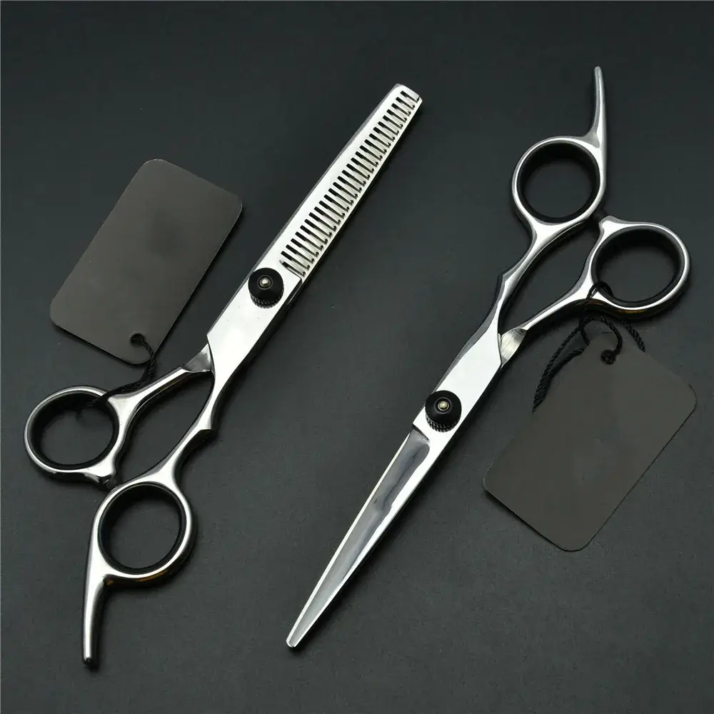 6.0 Inch Hair Clippers Apprentice Barber Scissors Flat Cut Tooth Bangs Thin - Image 4