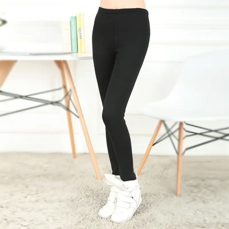 Fleece Leggings Women Warm Thick Black 6 Size - Image 3