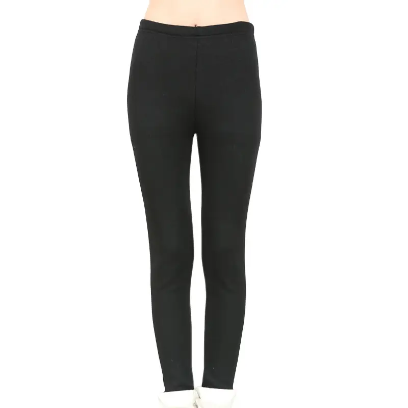 Fleece Leggings Women Warm Thick Black 6 Size - Image 5