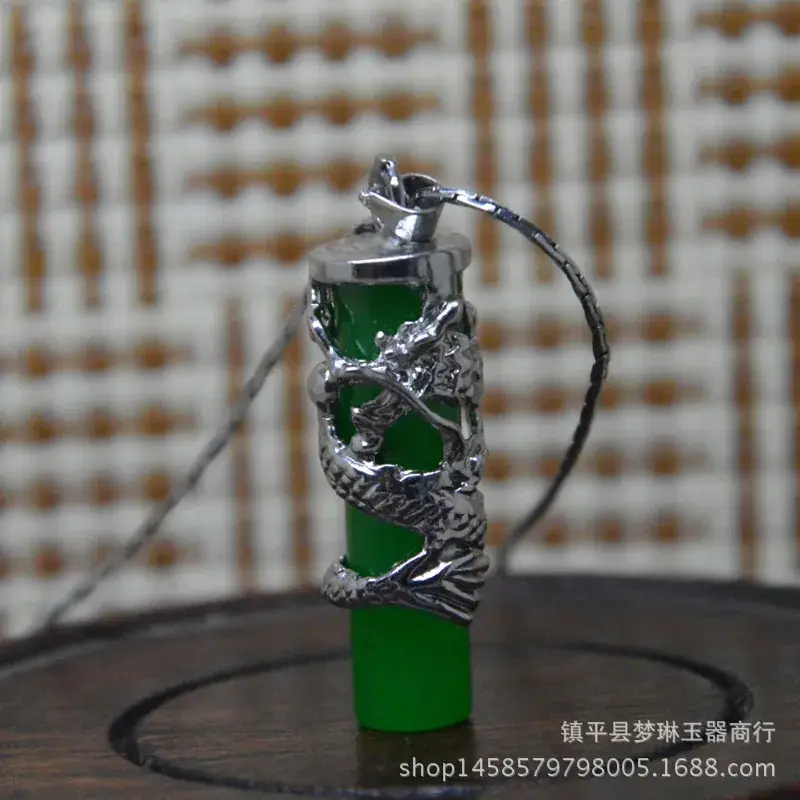 Malay Jade Necklace Panlong Column Pendant Wholesale - Image 2