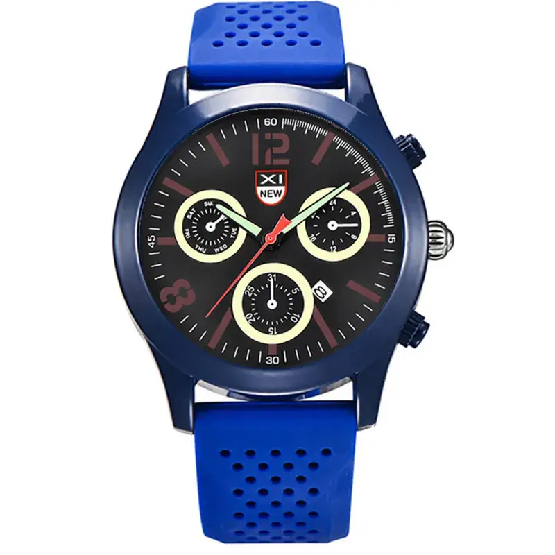 Men's Black Silicone Sports Quartz Wrist Watch - Image 13