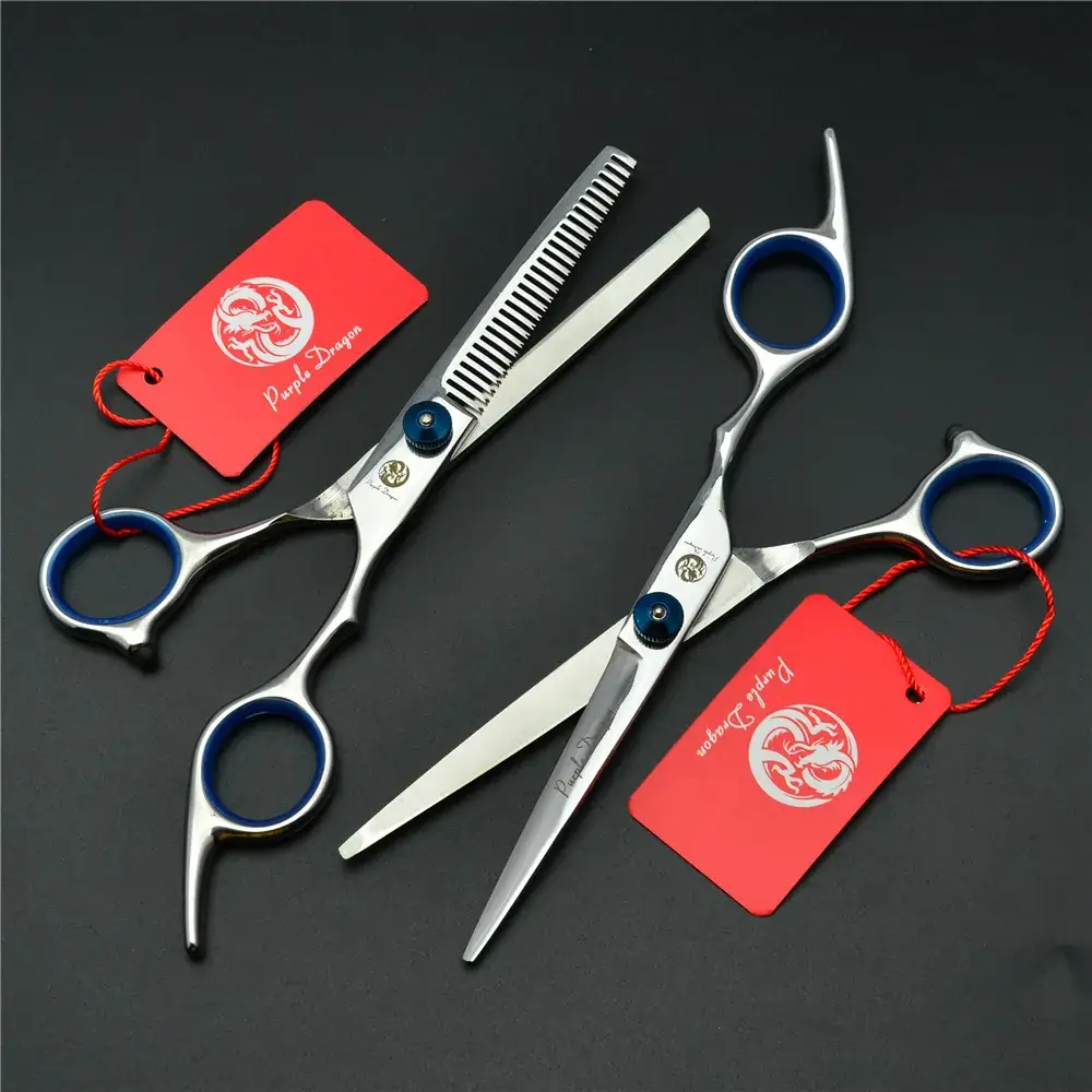 Zilong 6.0 inch Blue Screw Barber Scissors Hairdressing Scissors - Image 3