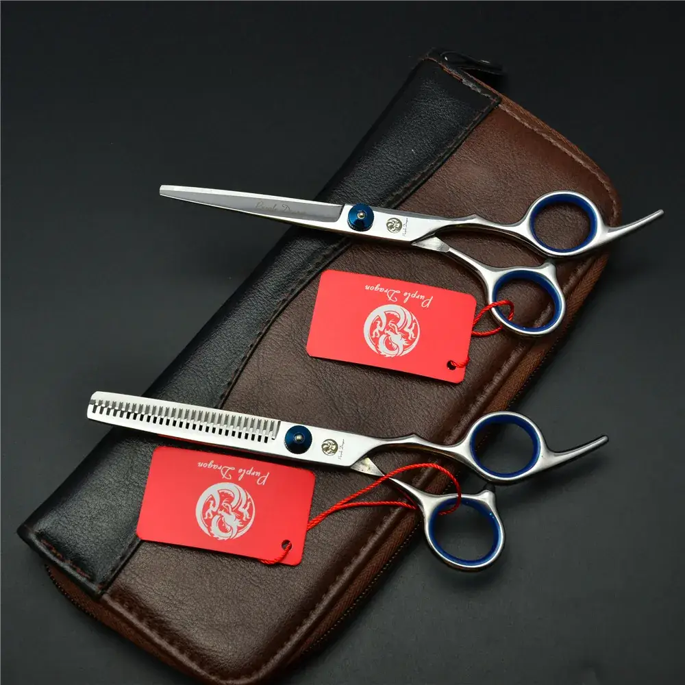 Zilong 6.0 inch Blue Screw Barber Scissors Hairdressing Scissors - Image 4