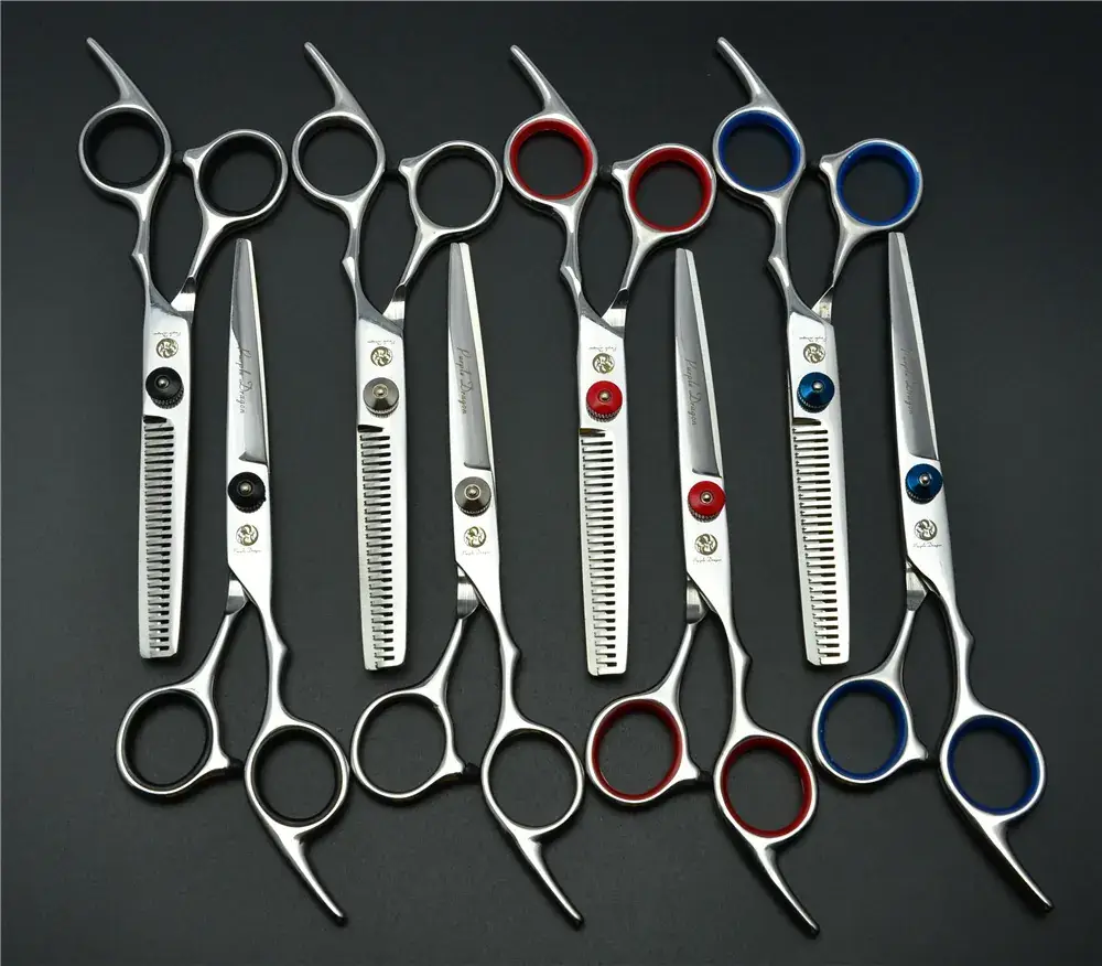 Zilong 6.0 inch Blue Screw Barber Scissors Hairdressing Scissors — feature 16