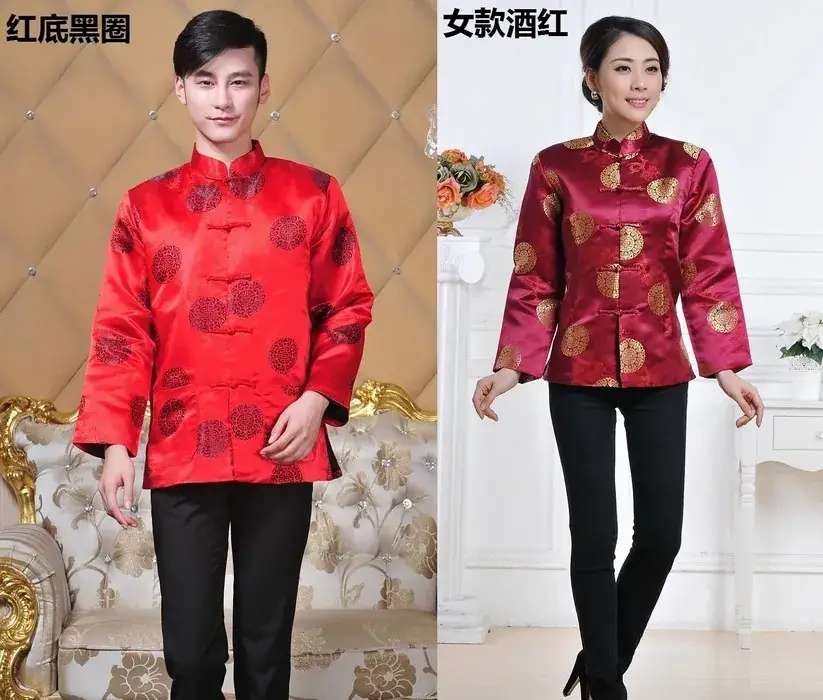 Dark Blue Long-Sleeved Chinese Tang Suit Men - Image 10