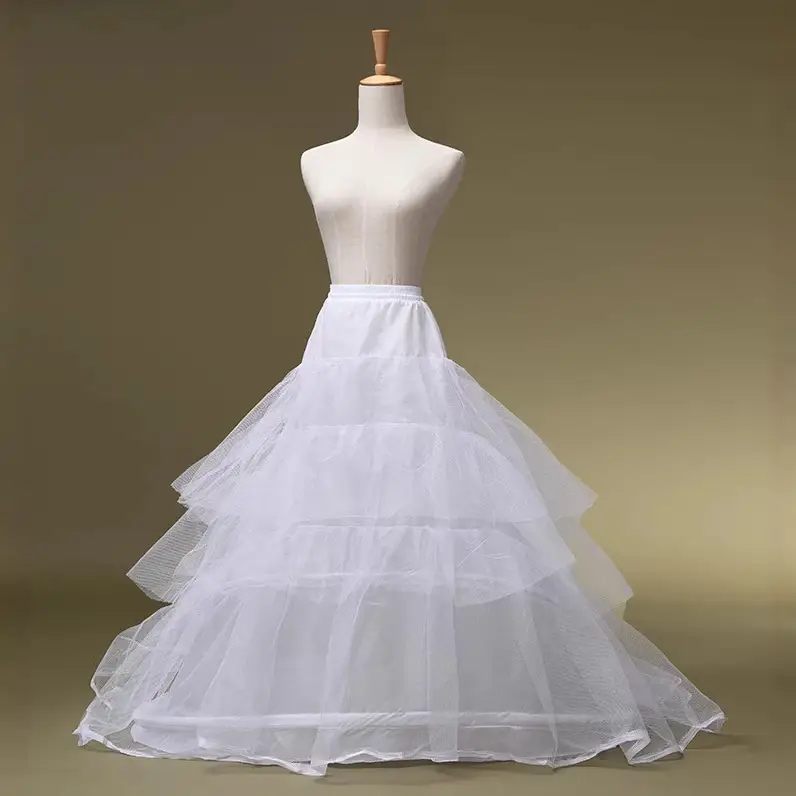 White Large Tail Skirt for Export Wedding Dress - Image 5