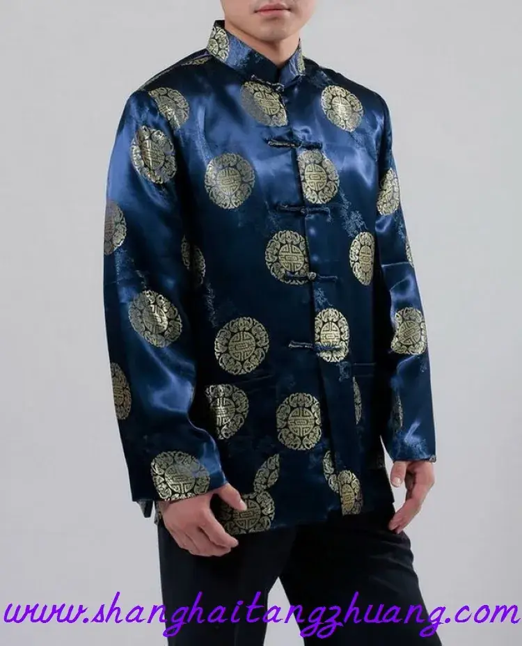 Men's Red Traditional Tang Suit Long Sleeve Ethnic Festive Wear - Image 3