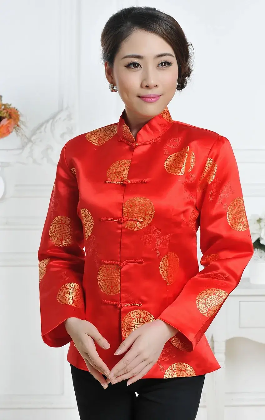 Men's Red Traditional Tang Suit Long Sleeve Ethnic Festive Wear - Image 8