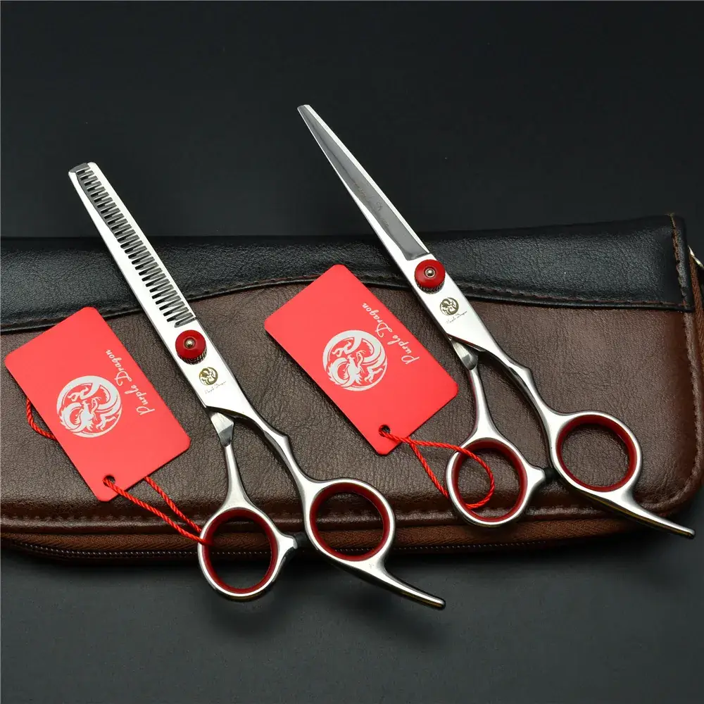 Zilong Red Screw Hair Scissors 6.0 Inch Salon Use - Image 2