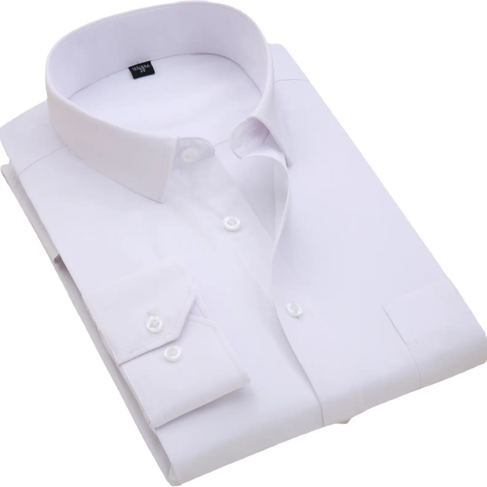 Black Slim Fit Long Sleeve Shirt for Men - Image 21