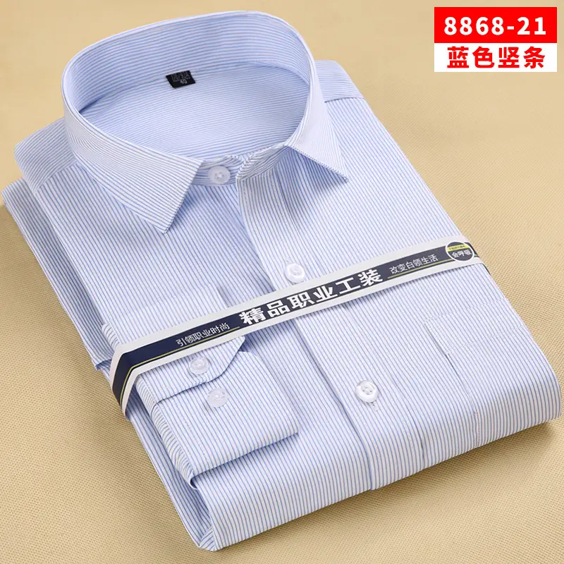 Black Slim Fit Long Sleeve Shirt for Men - Image 10
