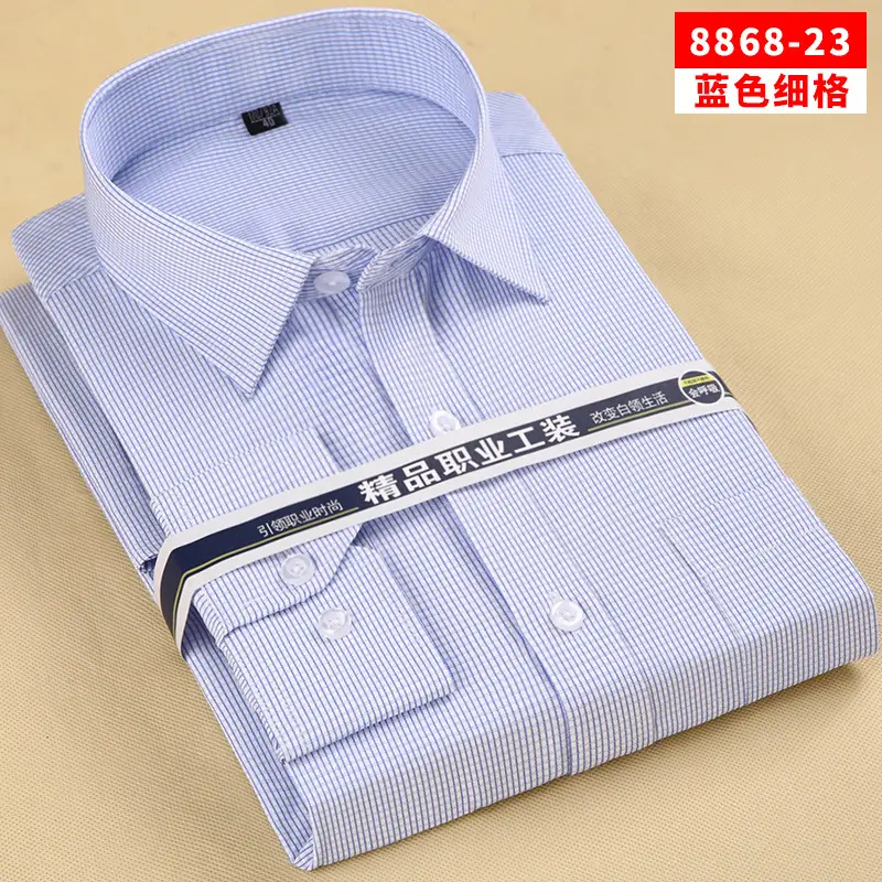 Black Slim Fit Long Sleeve Shirt for Men - Image 12