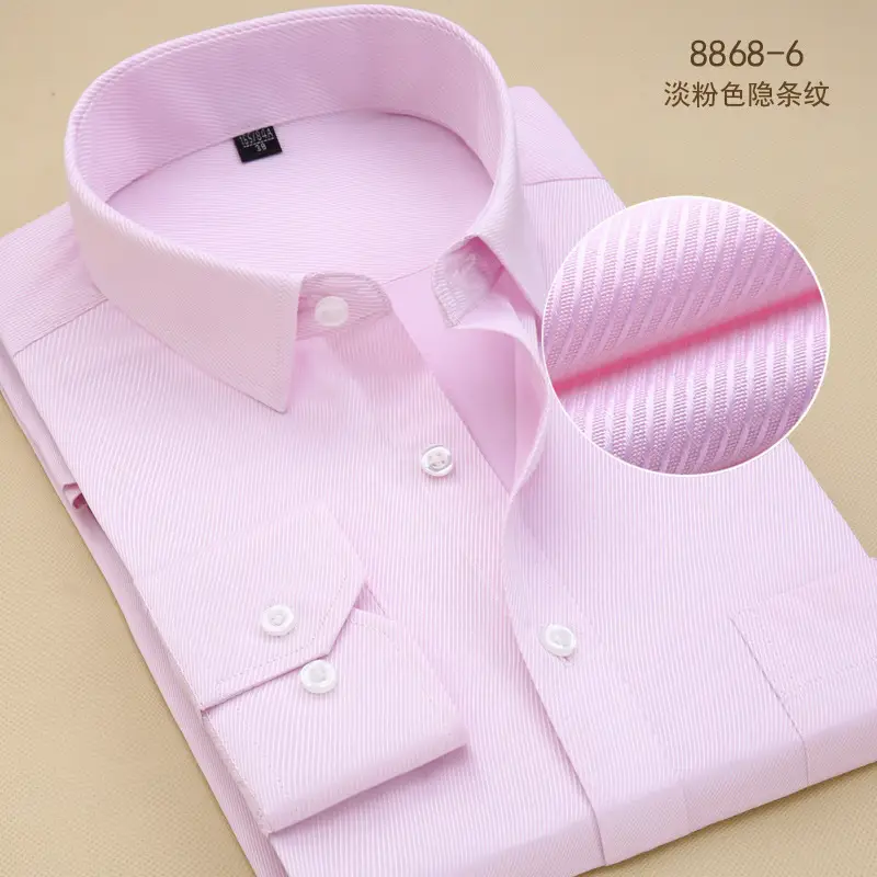 Black Slim Fit Long Sleeve Shirt for Men - Image 5