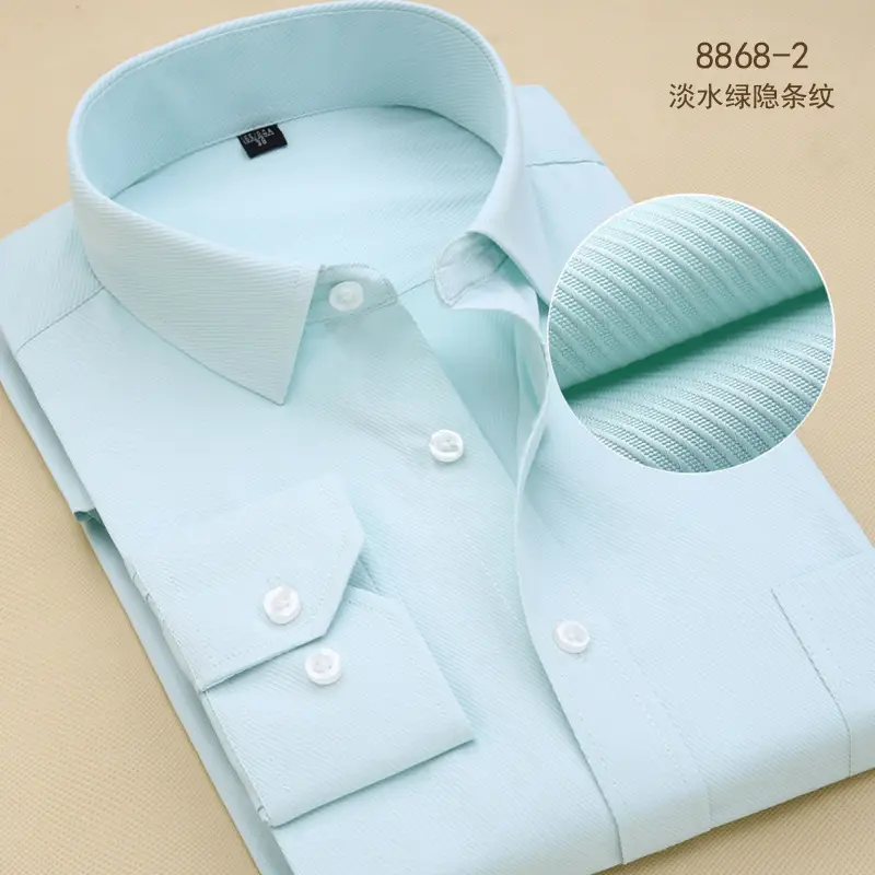 Black Slim Fit Long Sleeve Shirt for Men - Image 7