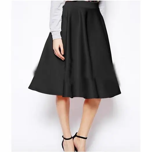 Women's Peach Pleated Skirt Over-the-Knee Large - Image 5