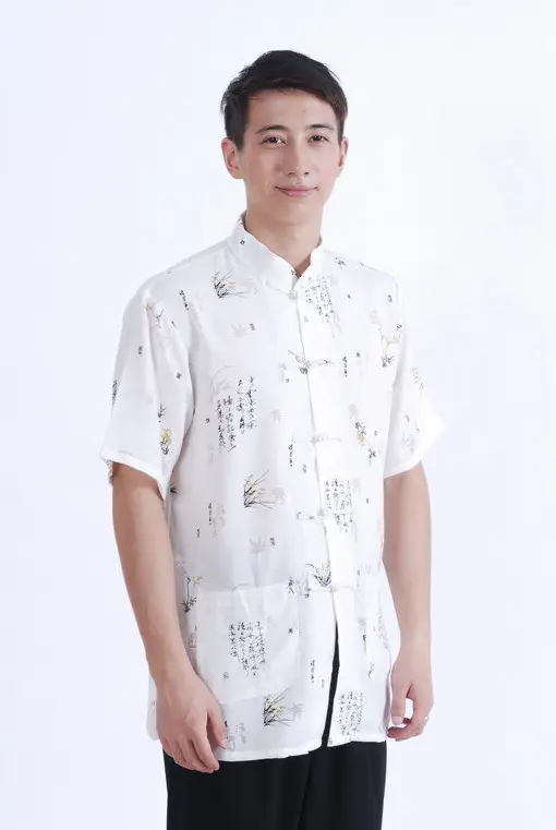 Chinese Tang Suit Cotton Linen Summer Autumn Men Top — feature 3