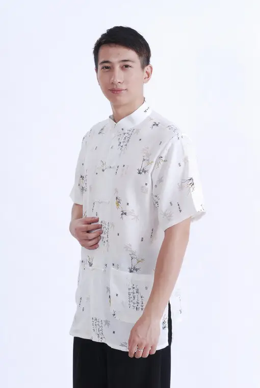 Chinese Tang Suit Cotton Linen Summer Autumn Men Top — feature 4