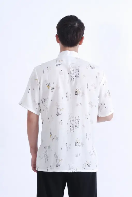 Chinese Tang Suit Cotton Linen Summer Autumn Men Top — feature 6