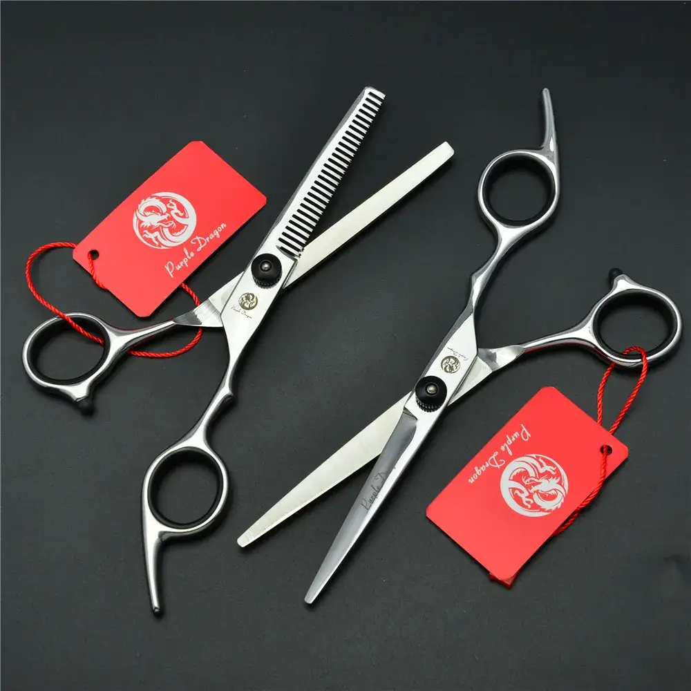 Zilong 6.0 Inch Flat Cut Hair Scissors Black - Image 4