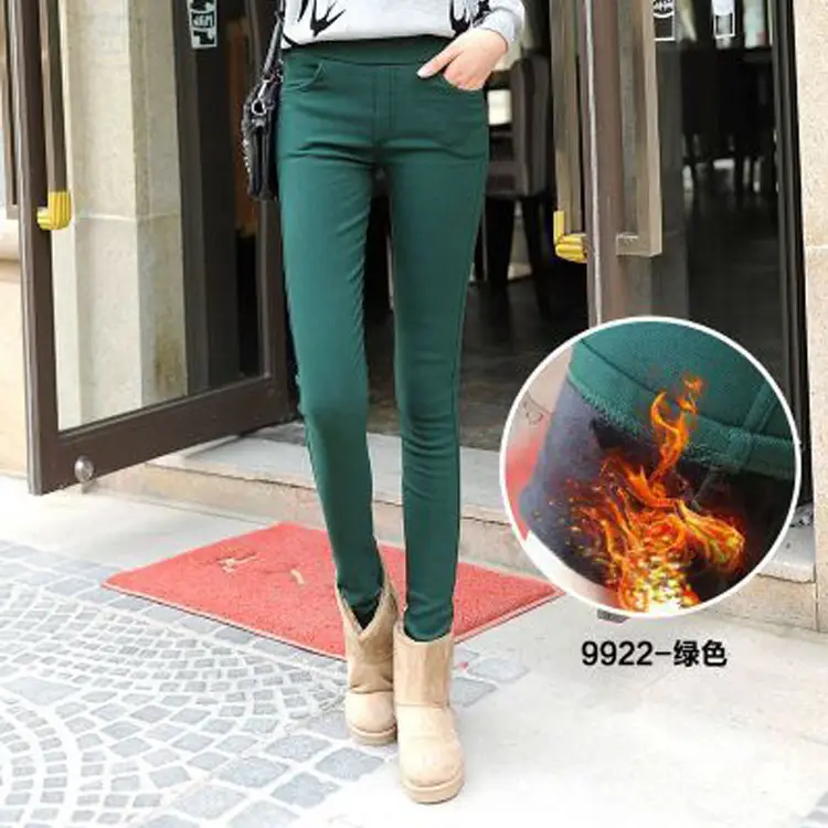 Korean Slim Fit Velvet Pencil Pants for Women