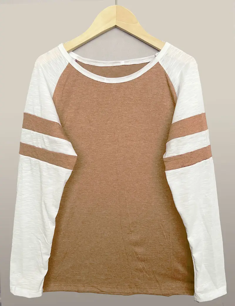 2021 Cross-Border Long Sleeve T-Shirt Red White Stripes - Image 6
