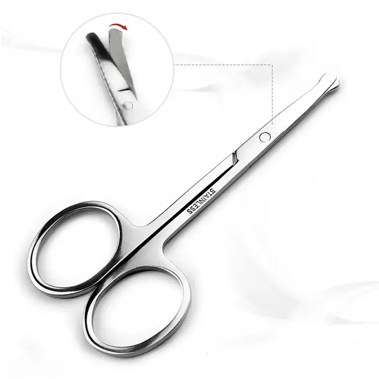 Stainless Steel Pointed Scissors for Makeup & Eyebrows - Image 3