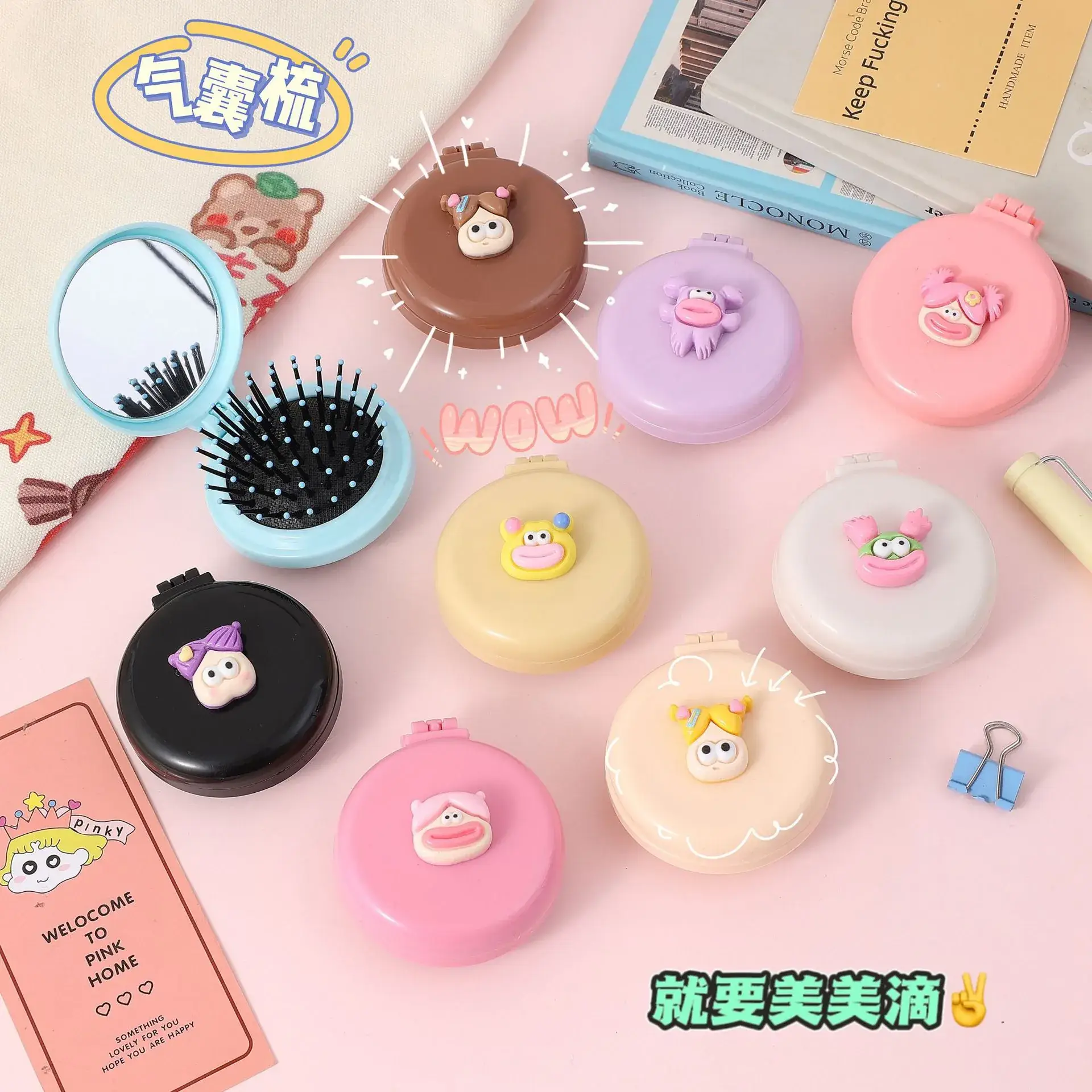 Doll Mini Hair Comb Mirror for Girls