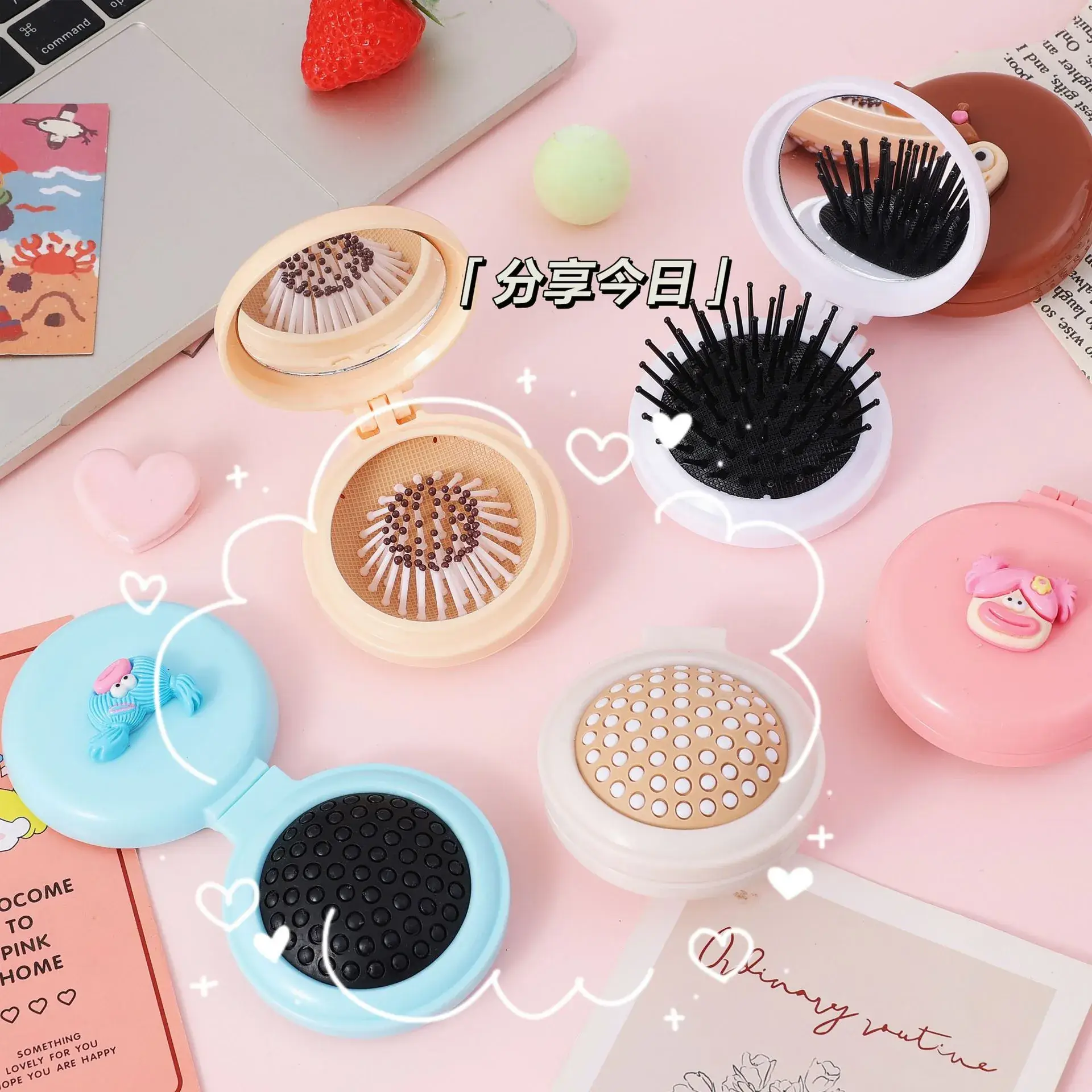 Doll Mini Hair Comb Mirror for Girls