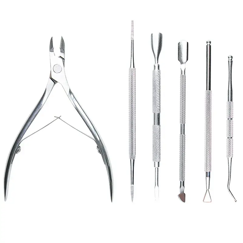 Stainless Steel Push Dead Skin Scissors & Nail Remover Set - Image 13