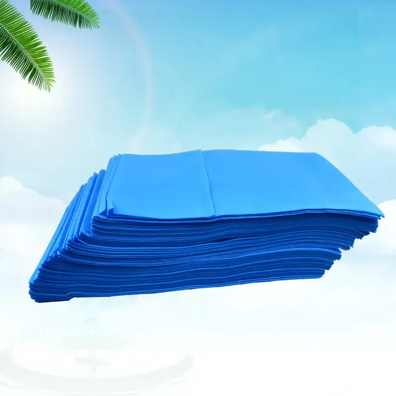 Blue Disposable Non-Woven Bed Sheets Single - Image 2