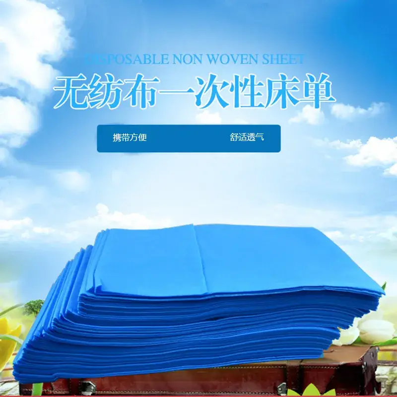 Blue Disposable Non-Woven Bed Sheets Single - Image 4