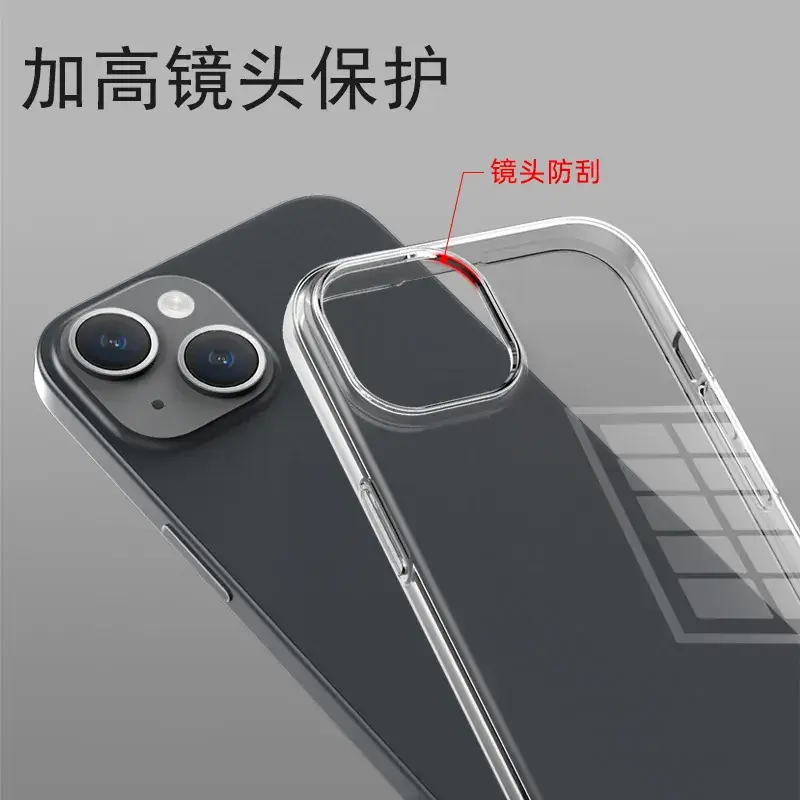 Transparent Tpu Phone Case 1.5mm Thickened