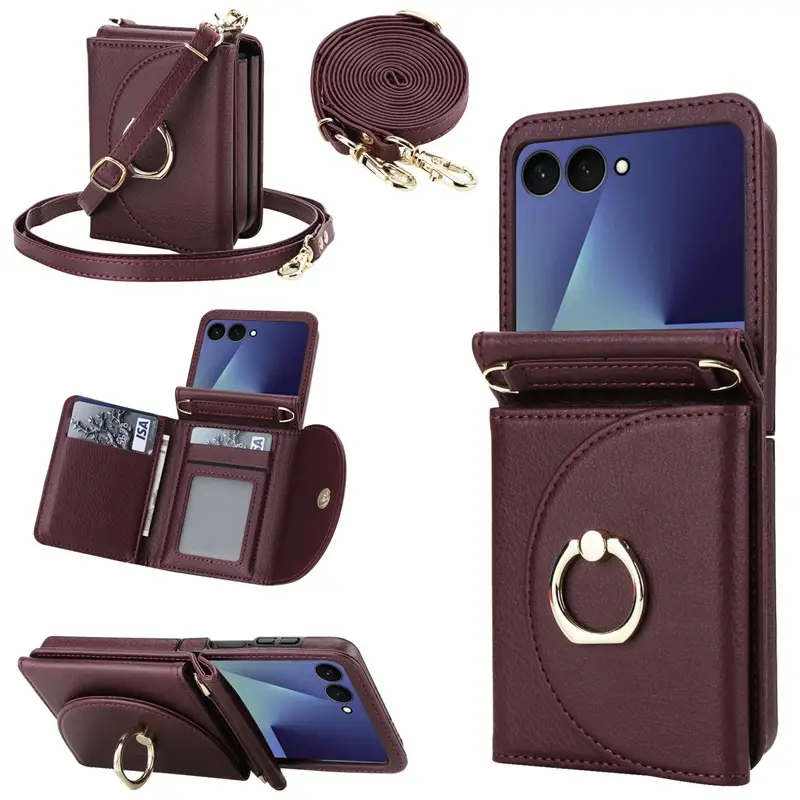 Samsung Z Flip 30% Off Stacked Crossbody Phone Case with Ring Key - Image 3
